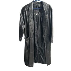 The Bad Lands Women's Size Small Black Long Leather Jacket
